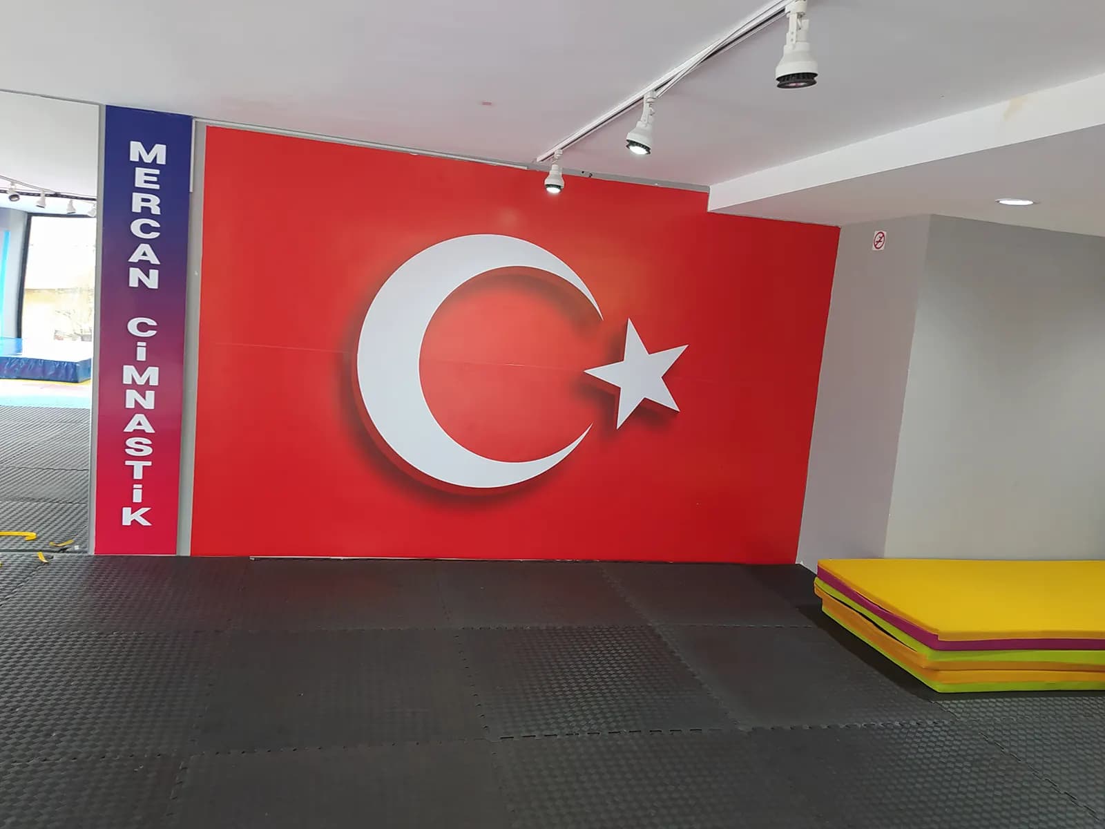 Cimnastik salonu için bayrak duvar baskısı