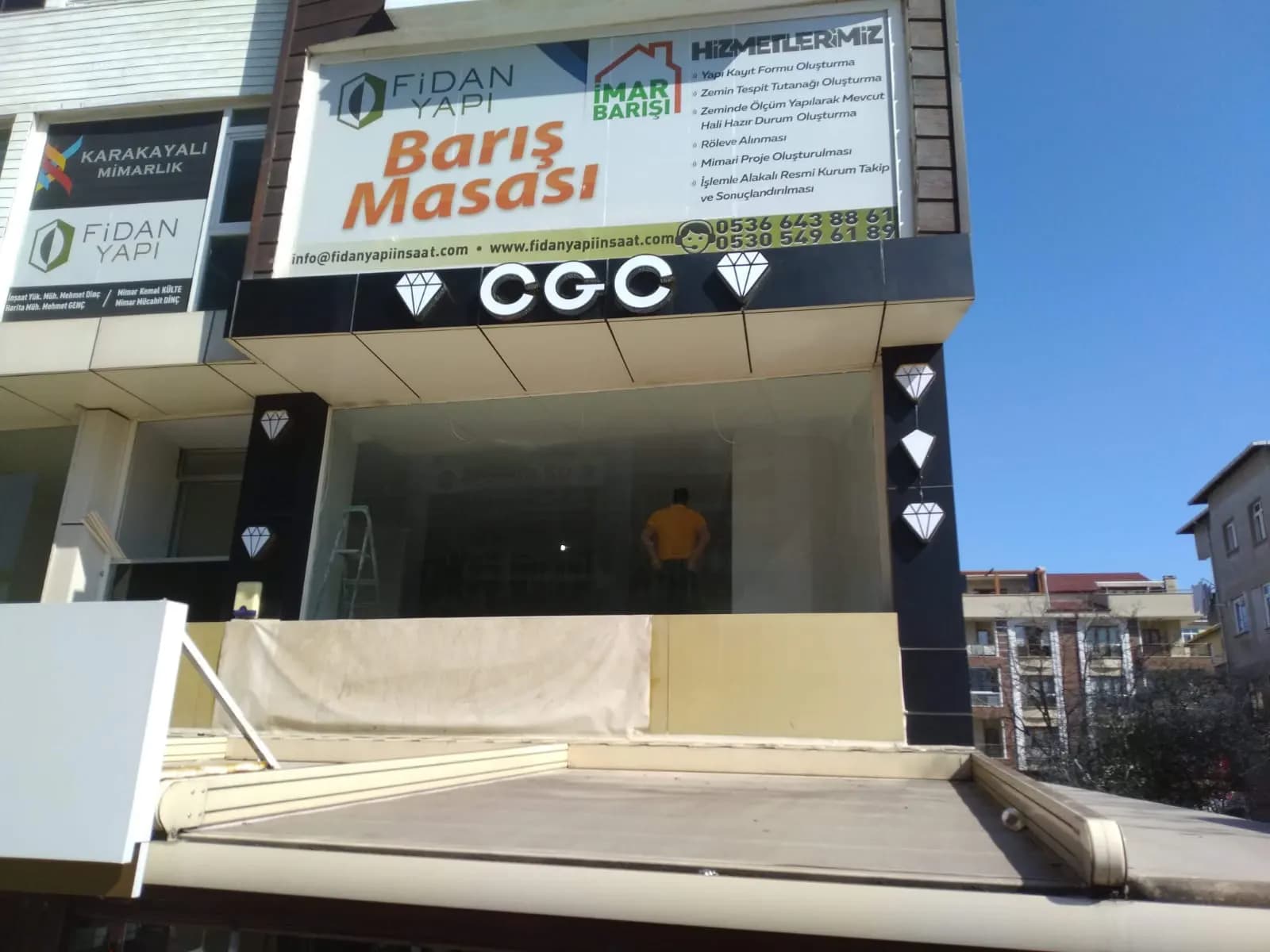Kompozit kaplı cephe ve tabela uygulaması
